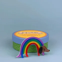 Rainbow Ruff Brooch