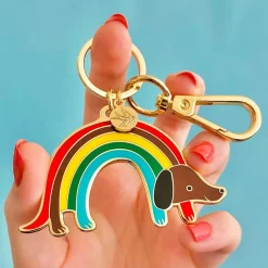 Rainbow Ruff Key Ring