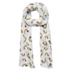 Rainbow Ruff Neck Scarf White