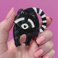 Randy Raccoon Brooch