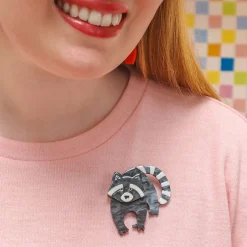 Randy Raccoon Brooch