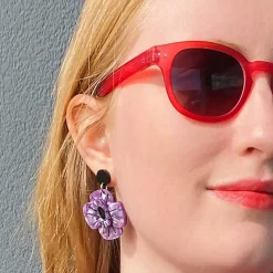Remembrance Poppy Drop Earrings