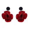 Remembrance Poppy Drop Earrings