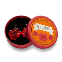 Remembrance Poppy Drop Earrings