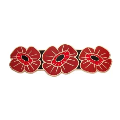 Remembrance Poppy Enamel Hair Barrette