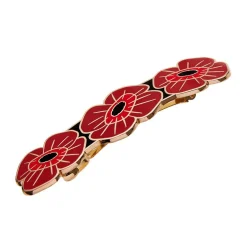 Remembrance Poppy Enamel Hair Barrette