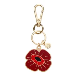 Remembrance Poppy Enamel Key Ring