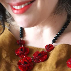 Remembrance Poppy Necklace