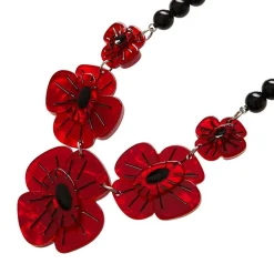 Remembrance Poppy Necklace