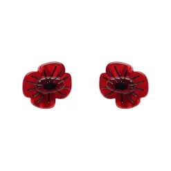 Remembrance Poppy Stud Earrings