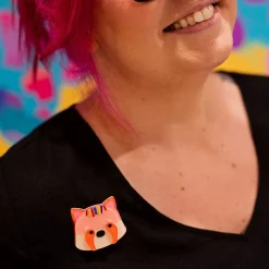 Rhonda The Red Panda Brooch