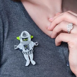 Robert The Rational Robot Brooch