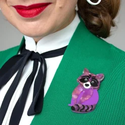 Rocket'S Riot Raccoon Brooch
