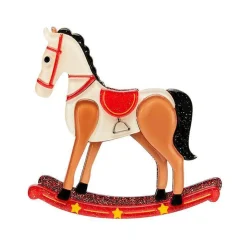 Rocking Reminiscence Horse Brooch
