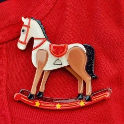 Rocking Reminiscence Horse Brooch