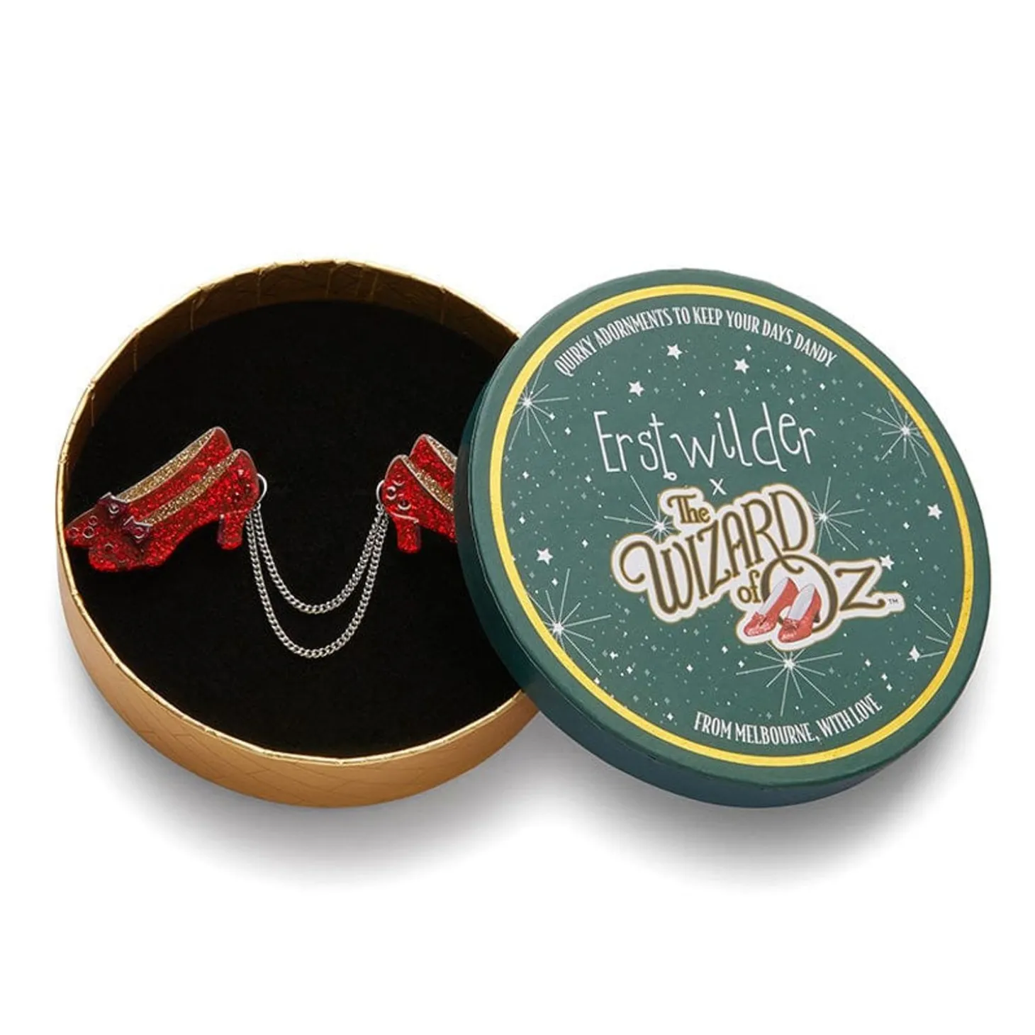 Ruby Slippers Double Brooch