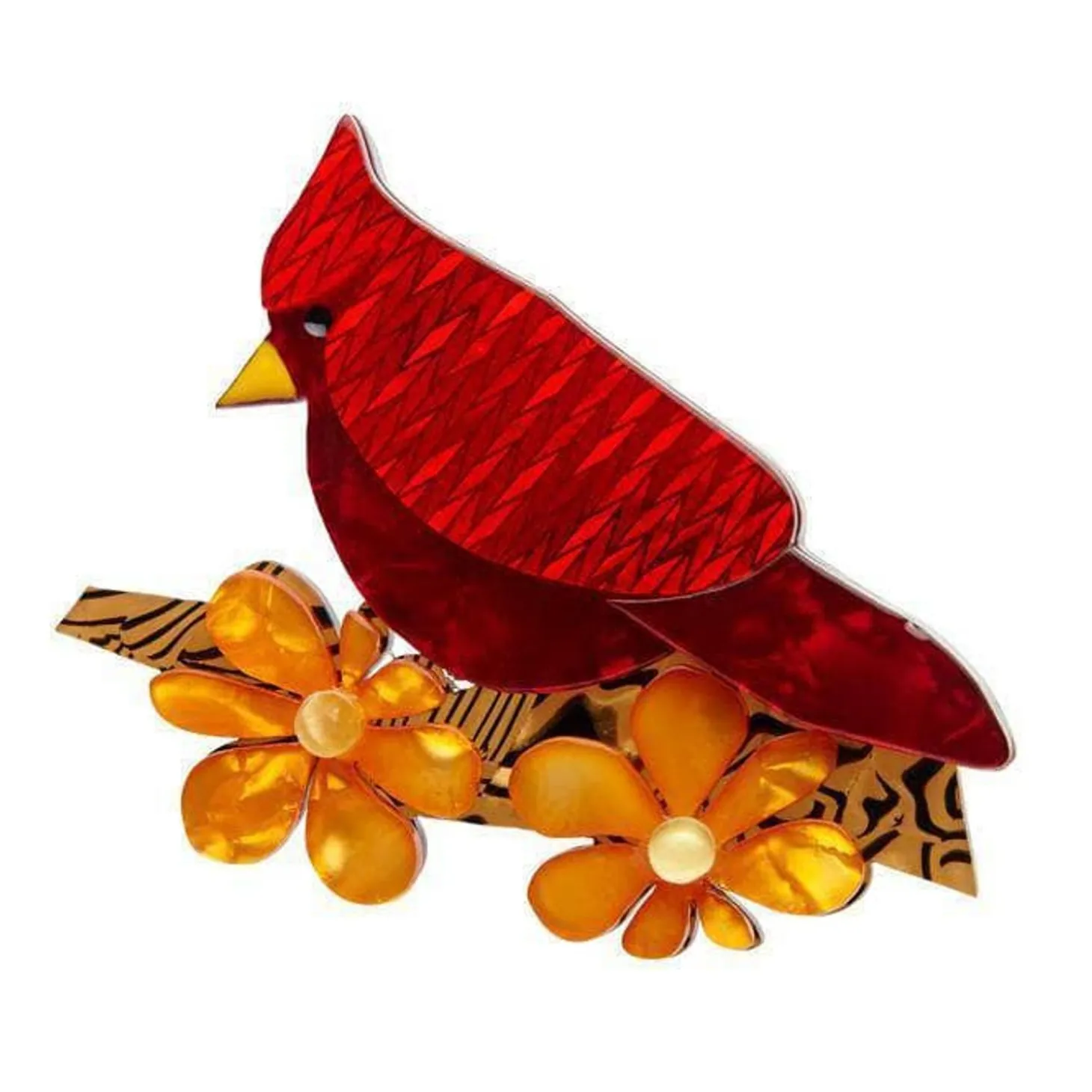 Ruby The Red Cardinal Brooch