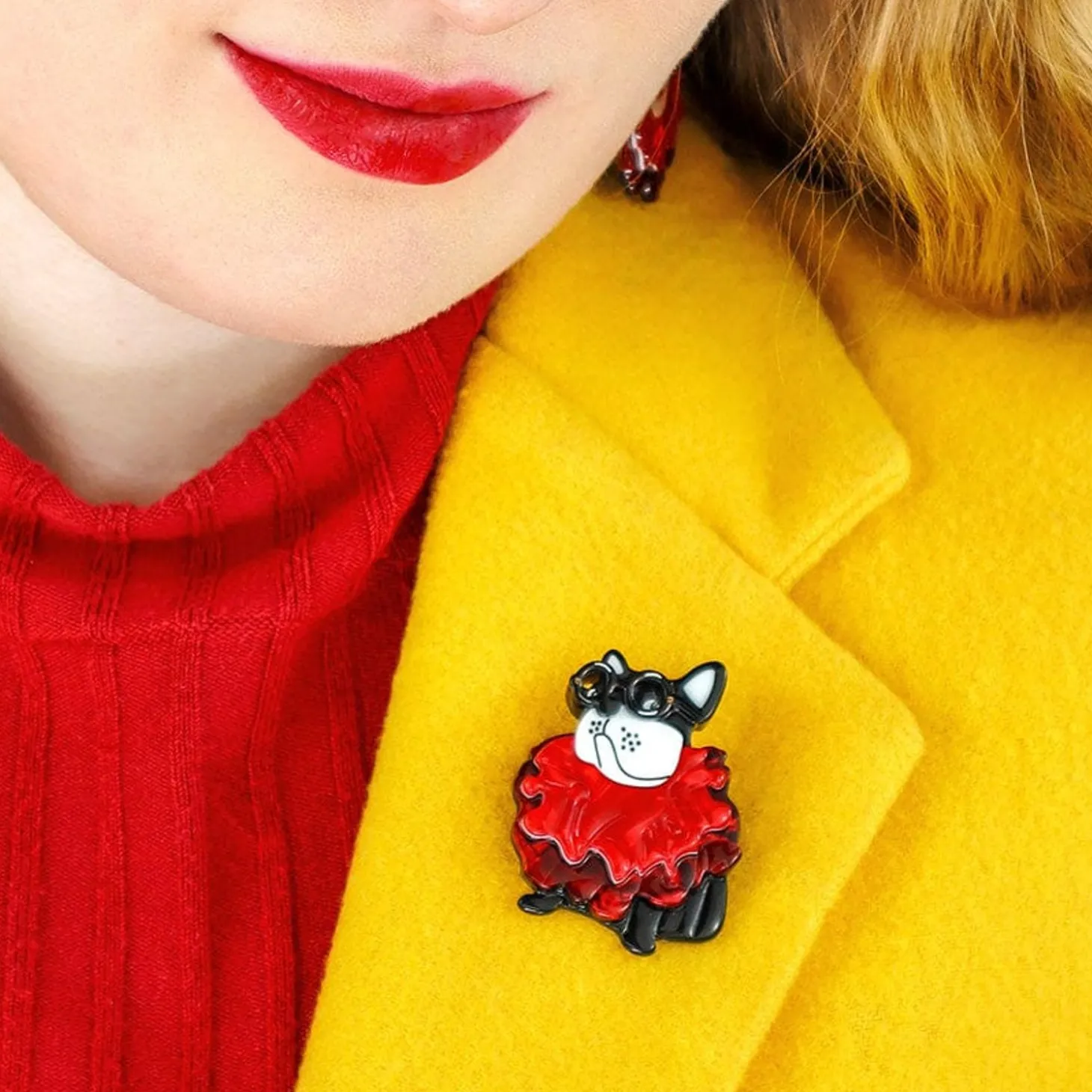 Ruff Ruff-Les Mini Brooch