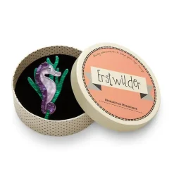 Sandy The Shy Seahorse Brooch