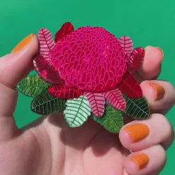 Shady Lady Red Brooch