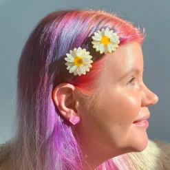 She Loves Me Daisy Hair Clips Set - 2 Piece