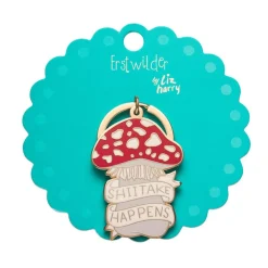 Shiitake Happens Enamel Key Charm