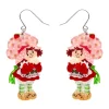 Simple Strawberry Pleasures Drop Earrings