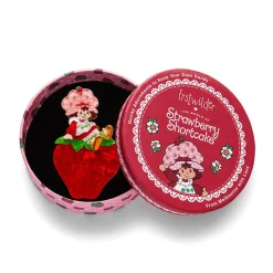 Sitting On A Strawberry Brooch