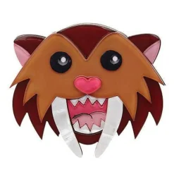 Smilodon Smiles Sabre Tooth Tiger Brooch
