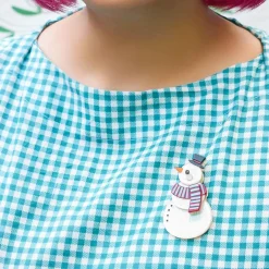 Snuggy Snowman Brooch