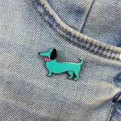 Spiffy The Sausage Dog Enamel Pin