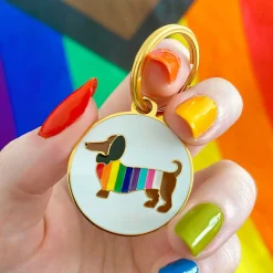Spiffy The Supportive Dog Enamel Charm