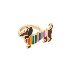 Spiffy The Supportive Dog Enamel Ring