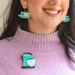 Spin Me Right Round Brooch - Teal