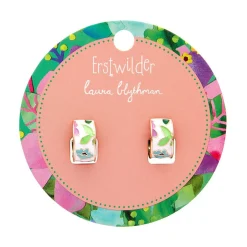 Spring To Life Enamel Huggie Earrings