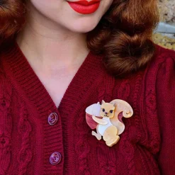 Squirreled Away Brooch