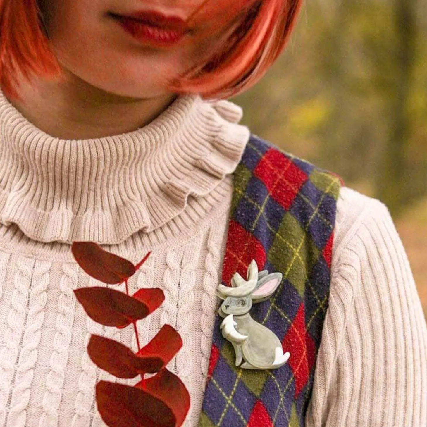 Stagbunny Brooch