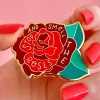 Stop And Smell The Roses Enamel Pin