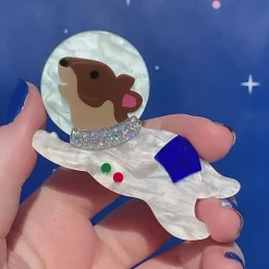Stout-Hearted Spaceham Brooch