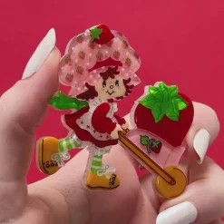 Strawberry Wheelbarrow Brooch