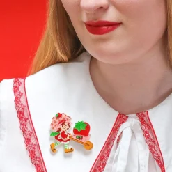 Strawberry Wheelbarrow Brooch