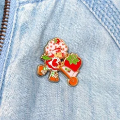 Strawberry Wheelbarrow Enamel Pin