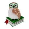 Studious Snow Owl Brooch