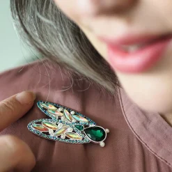 Summer Songstress Stone Set Crystal Brooch