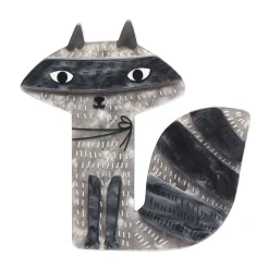 Sunday Raccoon Brooch