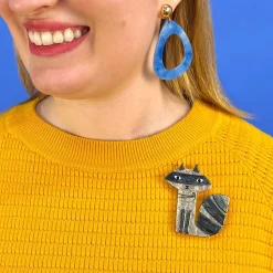 Sunday Raccoon Brooch