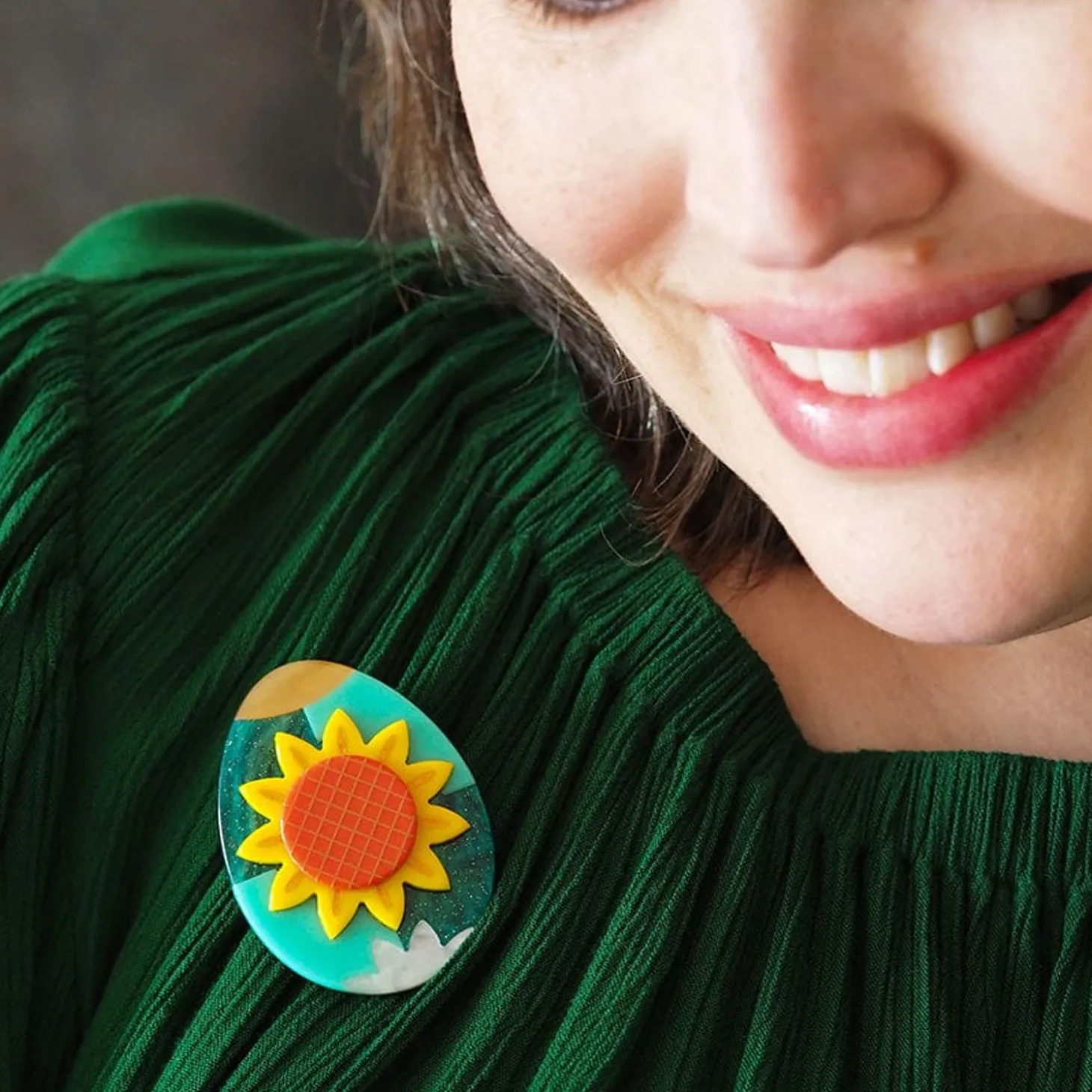 Sunflower Of Love Brooch
