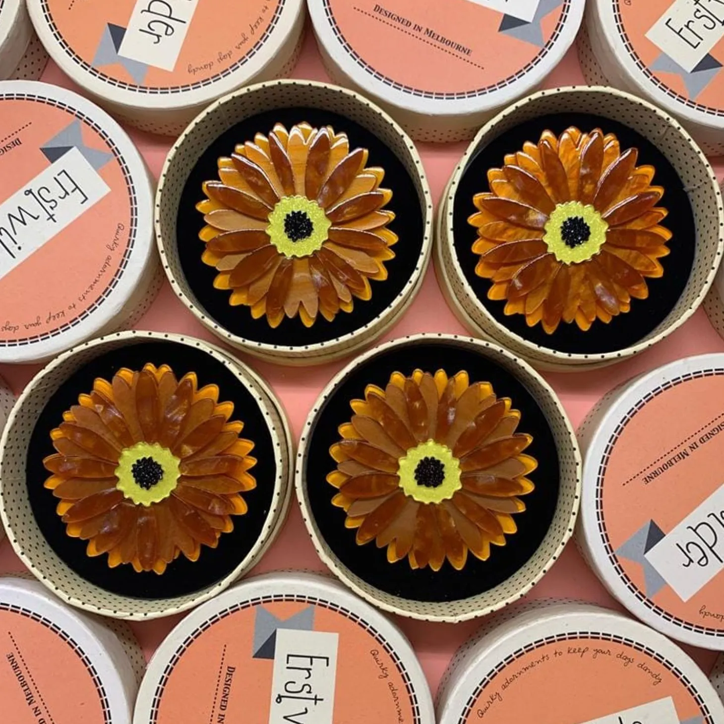 Sunshine Of Life Gerbera Brooch