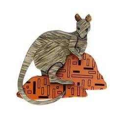 Sure-Footed Shy Guy Wallaby Brooch