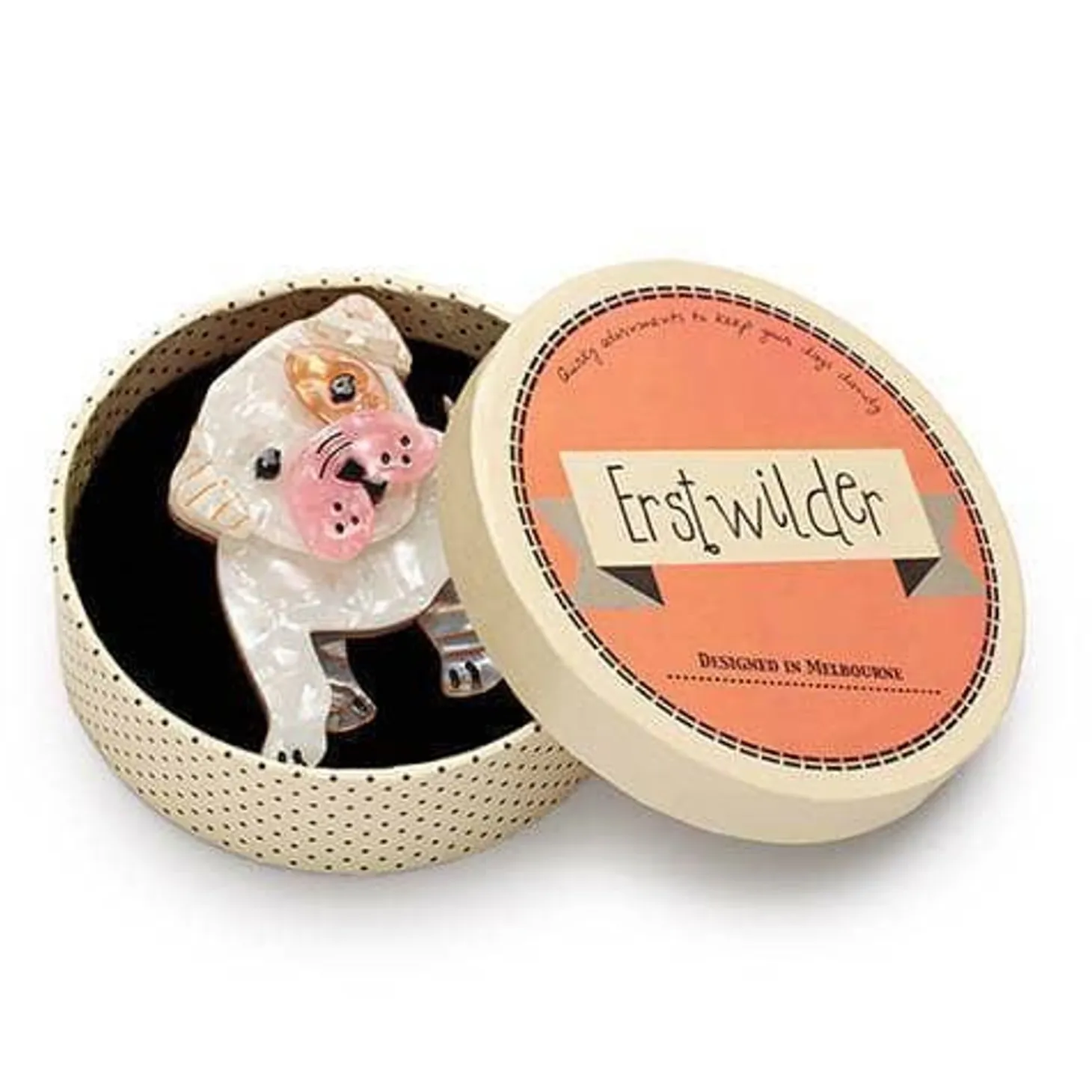 Taciturn Taco Dog Brooch
